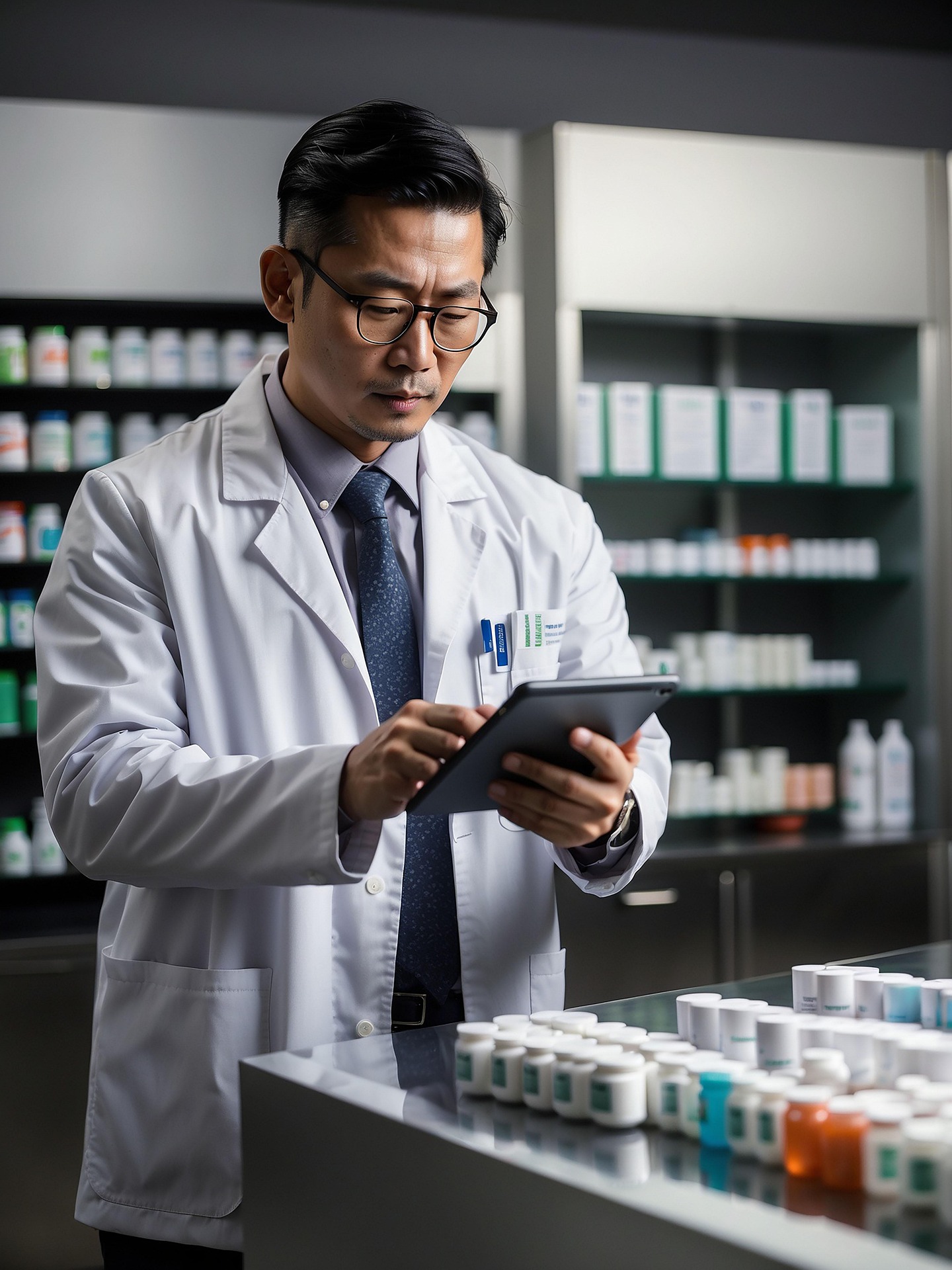 Profesional de la salud trabajando, EV Pharma